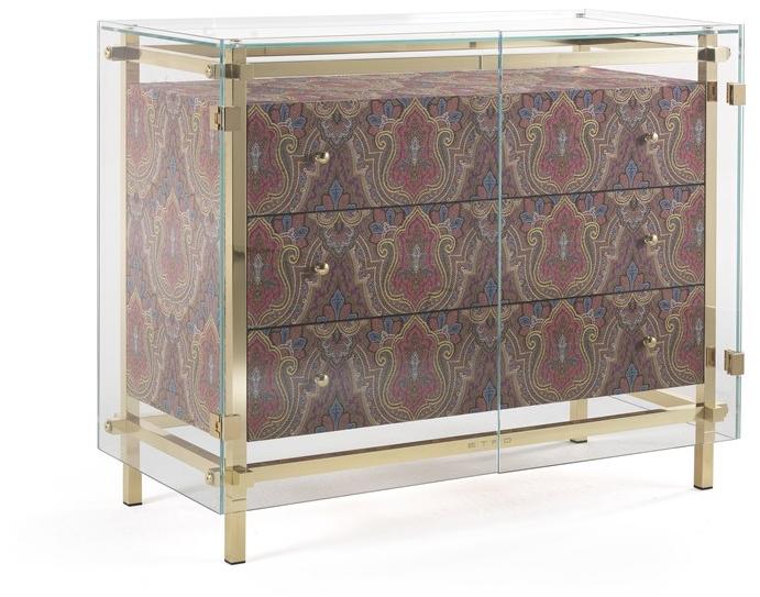 ETRO Home Interiors Комод из латуни и закаленного стекла Delhi E.deh.321.a - Вид №1