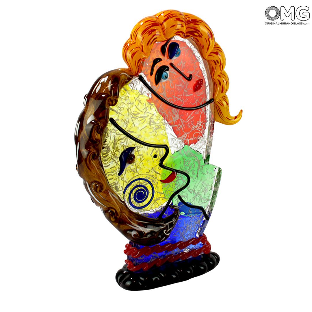 4713 ORIGINALMURANOGLASS Скульптура Голова Женщины - Pop Art - Original Murano Glass OMG 28 см  - Вид №1