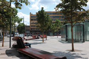 Модульная деревянная скамья без спинки