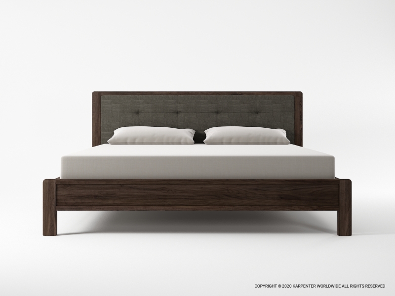 598_1262 Кровать King size без ящика с тканевым покрытием Karpenter Circa17