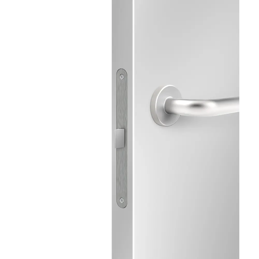 Дверь межкомнатная глухая Пронто 90x200 см Hardflex цвет белый жемчуг с замком и петлями МАРИО РИОЛИ STLM-2203304 - Вид №2