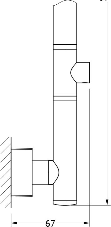 ESP 074 Штанга для 2-х аксессуаров 58 cm FBS Esperado - Вид №1