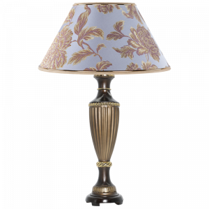 32004,34051 Настольная лампа Ваза Ребристая Бронза Маргарита Лаванда BOGACHO