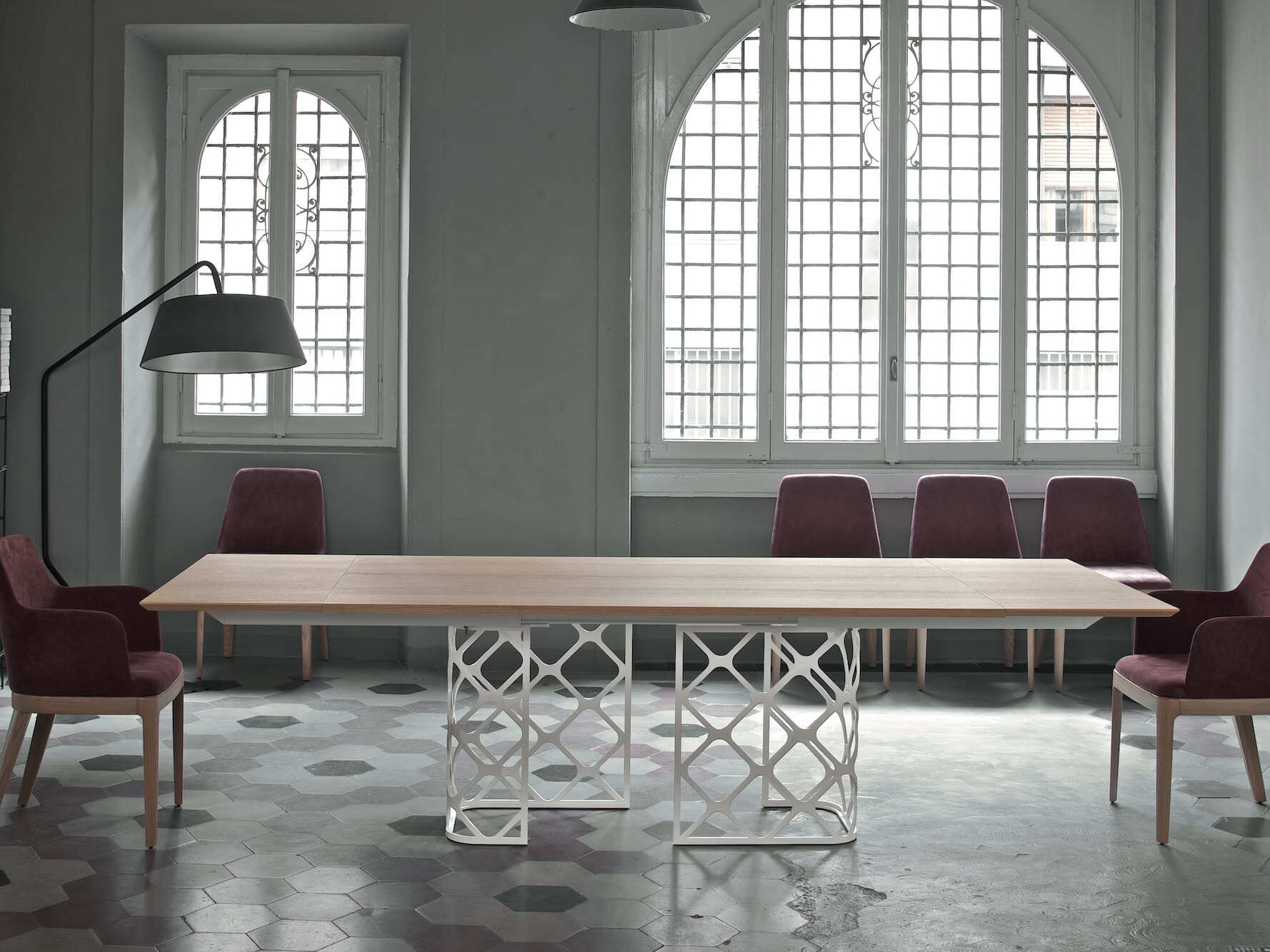 Обеденный стол из стали и дерева Bontempi Casa MAJESTY ARCH-00066435 - Вид №1