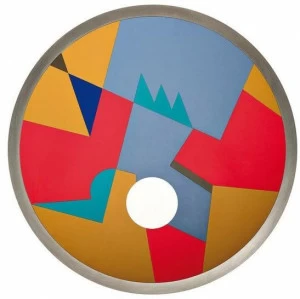 Officine Tamborrino Круглый металлический коврик с геометрическими мотивами O design