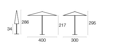 Прямоугольный зонтик из ткани emu Синьория ARCH-00014289 - Вид №2