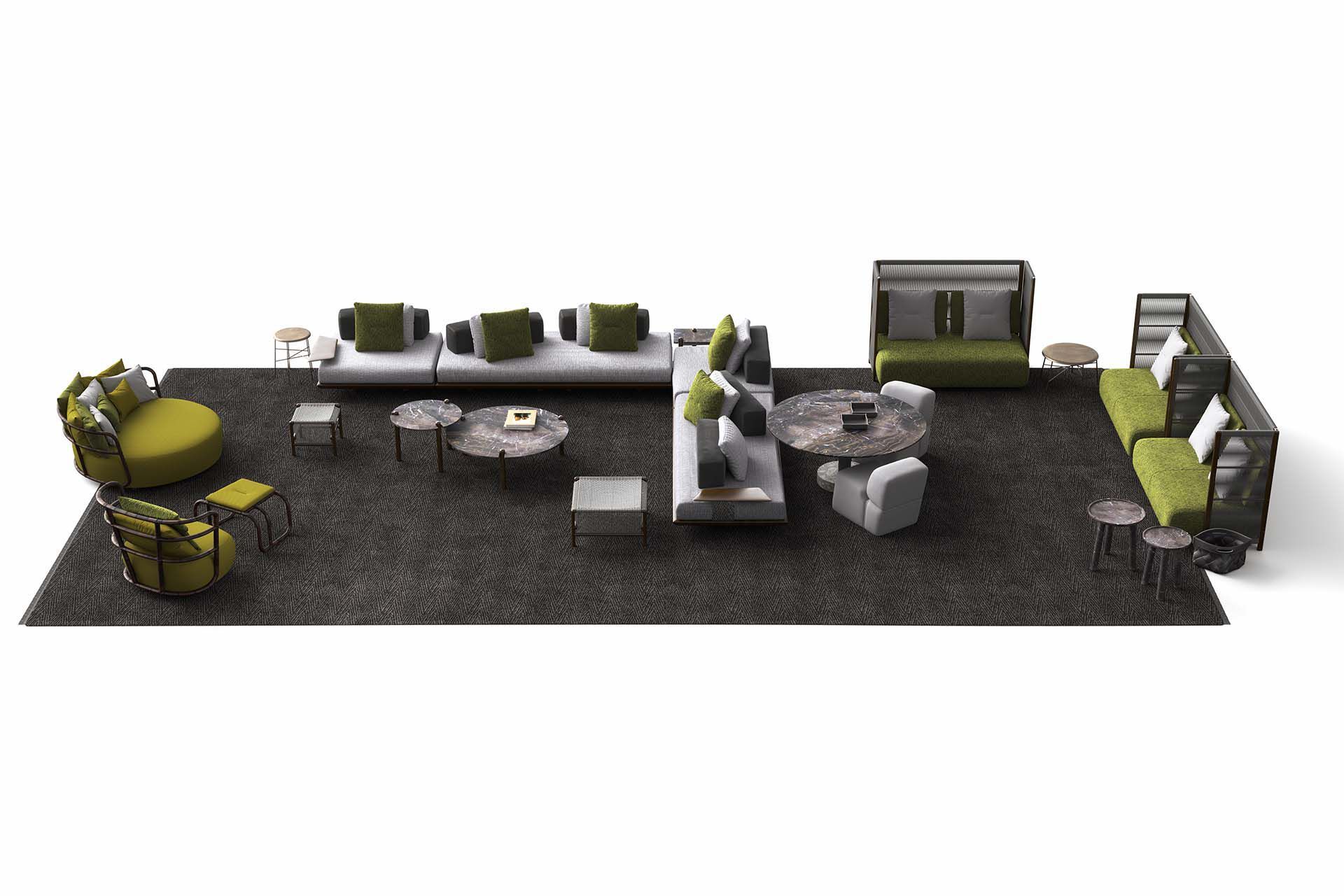 Прямоугольная Садовая подставка для ног Exteta джунгли ARCH-00040943 - Вид №2