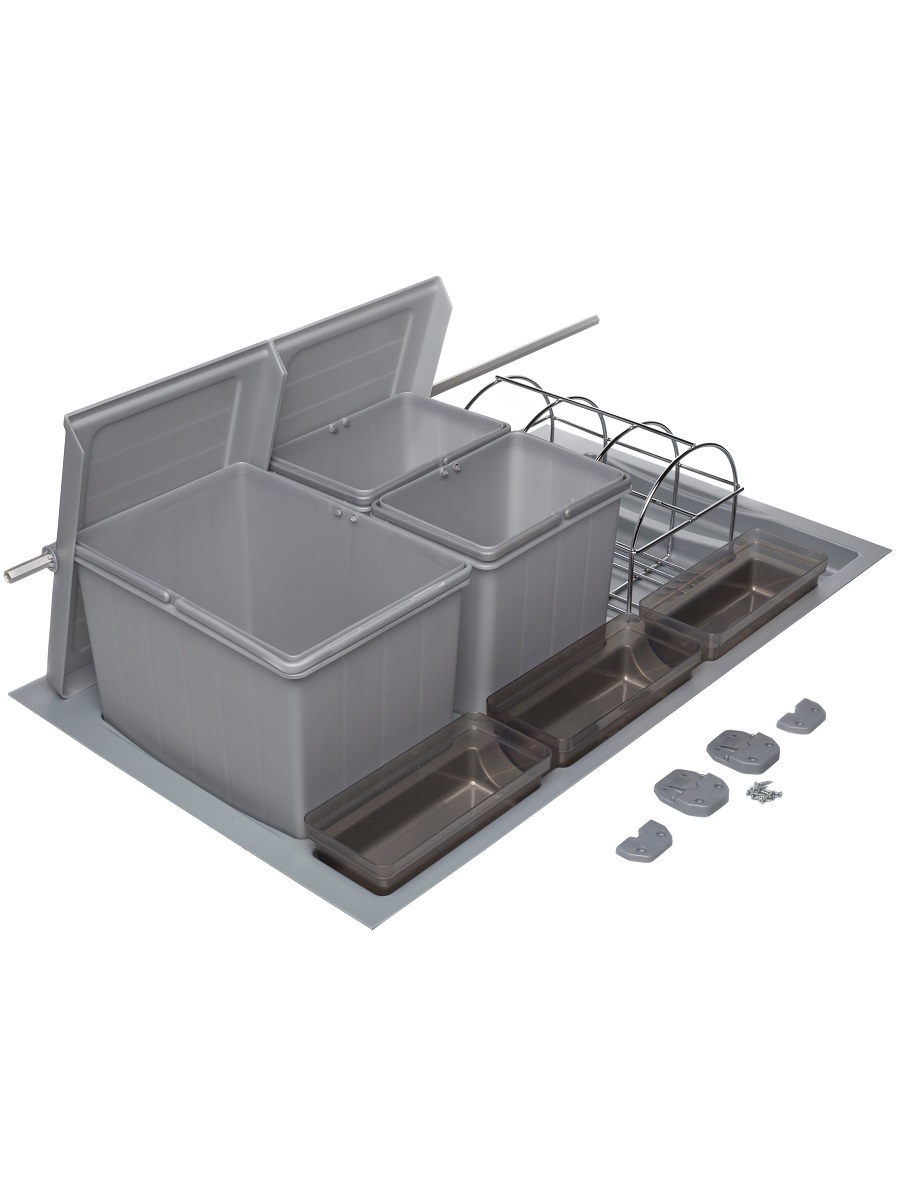 Система сортировки мусора Omega Duet/Top 900/24/3 Metallic Grey NAVAKO 10286 - Вид №2