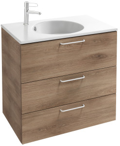 EB2532-R6-NR4 Тумба под столешницу 80 см, 3 ящика, белая ручка JACOB DELAFON ODÉON RIVE GAUCHE