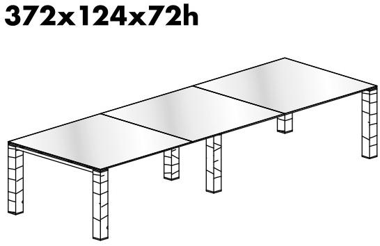 Bralco Прямоугольный стол для переговоров из закаленного стекла Jet sun-id-1461553 - Вид №1