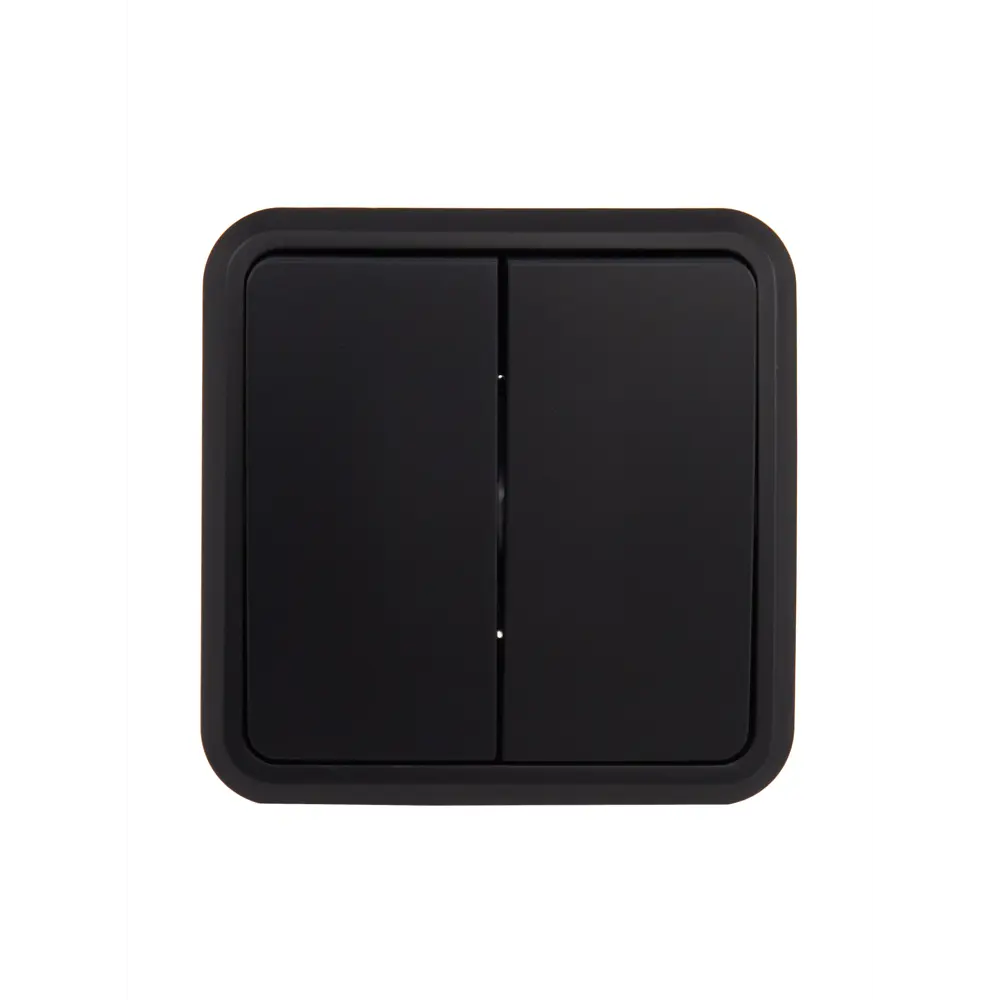 Выключатель LEXMAN First двухклавишный накладной черный матовый 88780875 First 2 STLM-1114093