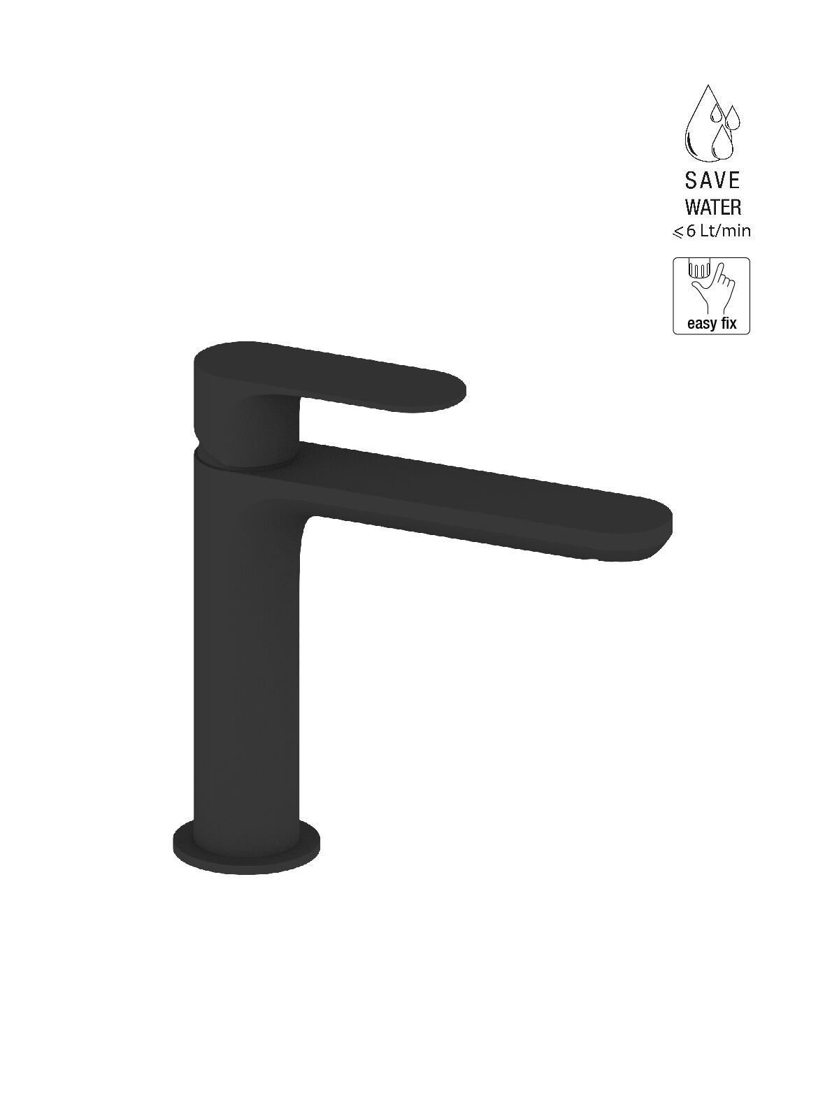 Однорычажный смеситель для раковины с раковиной Rubinetterie Frattini Lea ARCH-00053841 - Вид №5