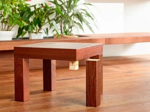 Fiemme Tremila Квадратный деревянный журнальный столик Disegnodilegno