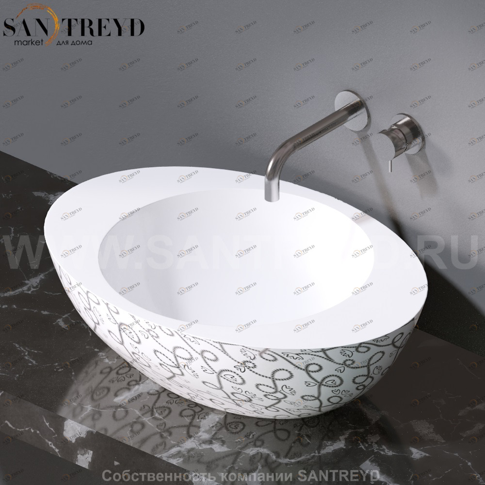 L269.400P Накладная раковина на столешницу  овальная A. e T. Italia ACCENT AeT ITALIA