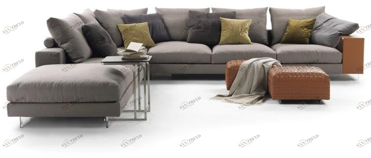 Flexform Модульный тканевый диван с вещевым ящиком Lightpiece sun-id-1372642