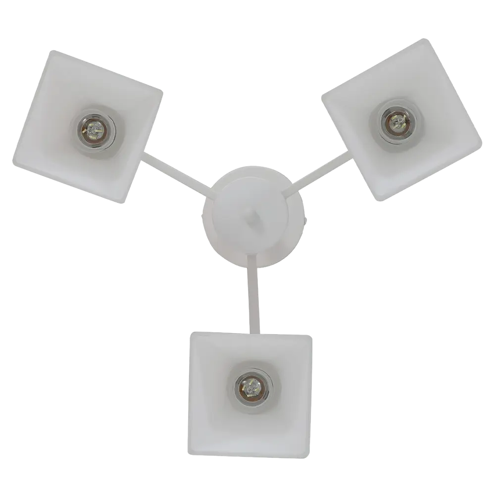 Люстра на штанге Cello 3 лампы 12 м² цвет белый SCHAFFNER STLM-2196106 - Вид №3