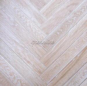 Паркет Ёлка GreenLine Витория Дуб Натур с брашью (Текстурированная) 500х125 мм.