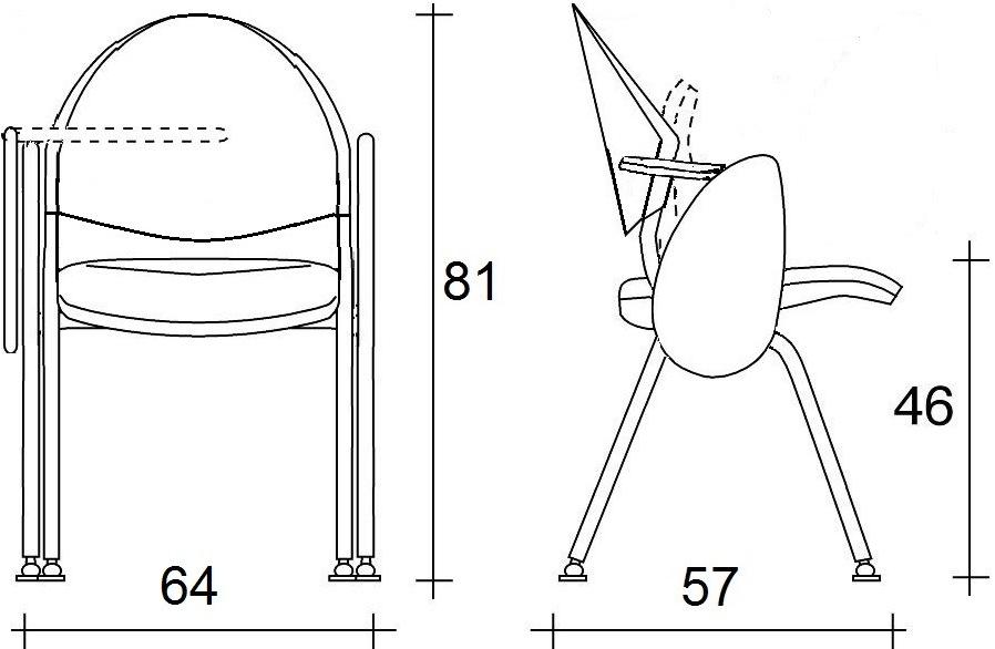 TALIN Стул для конференций складной из ткани с подлокотниками с клапаном Nesting sun-id-1388893 - Вид №1