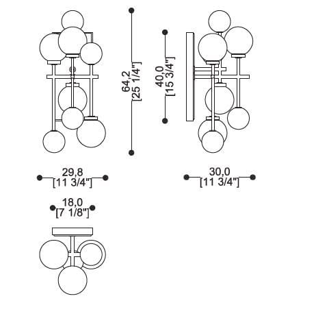 Светодиодный настенный светильник Pyrex® Sicis Fluxus ARCH-00019234 - Вид №3