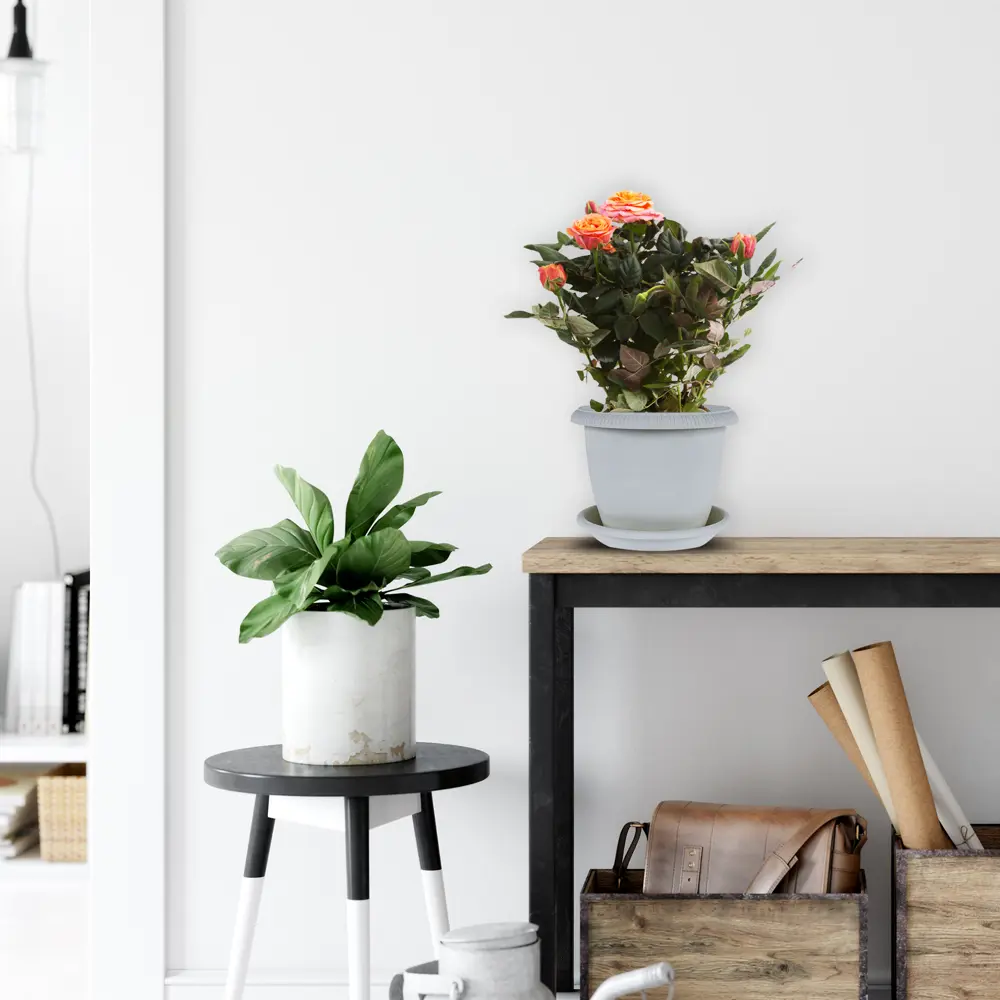 ТЕК.А.ТЕК Горшок Le Jardin с рельефным орнаментом для домашних растений 11951629 Жардин STLM-0001630 - Вид №2