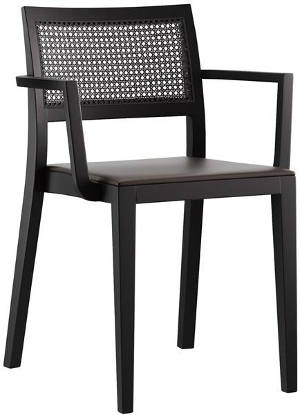 horgenglarus Штабелируемый стул из массива дерева с подлокотниками Lyra 6-540a - Вид №1