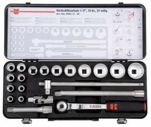Würth Набор торцевых ключей на 1/2 полигональных 21 шт. Assortimenti chiavi a bussola 096513 20