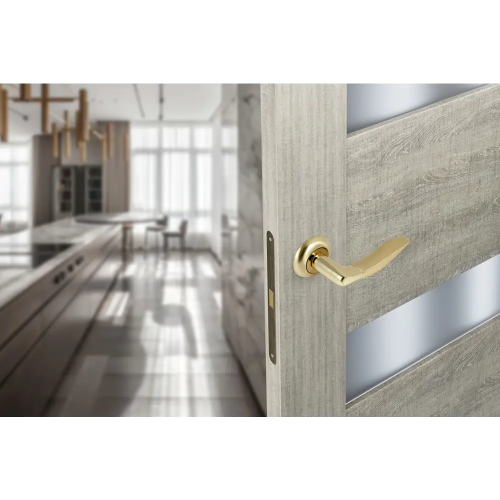 Дверные ручки EDSON EDS-34H-R1 золотые для межкомнатных дверей 85170618 STLM-0059417 - Вид №6