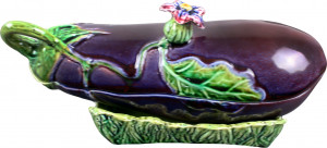 10646067 Романов Фаянс Икорница "Баклажан" Керамика