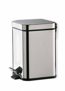 803.3LQUADRO(55) Stil Haus, квадратный контейнер для мусора - 3 литра, цвет полирированная сталь