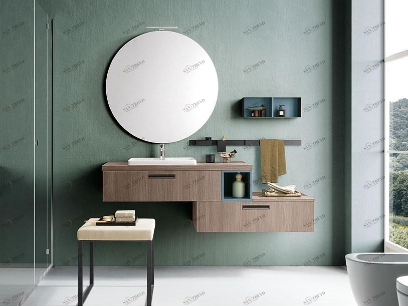 Archeda Настенная тумба под умывальник с ящиками Light sun-id-1461737