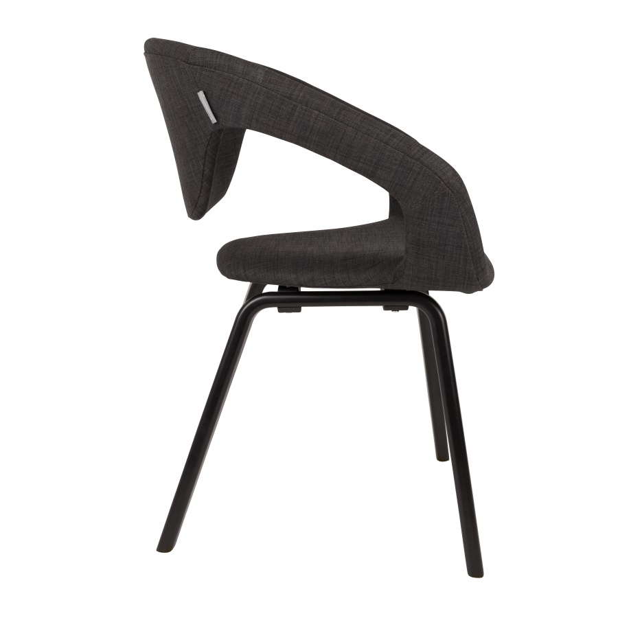 Кресло Flexback темно-серое с черным основанием Zuiver 1200098 - Вид №6