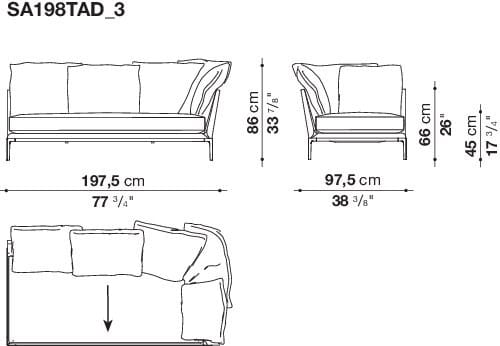 Угловой диван из ткани B&B Italia Атолл ARCH-00091854 - Вид №16