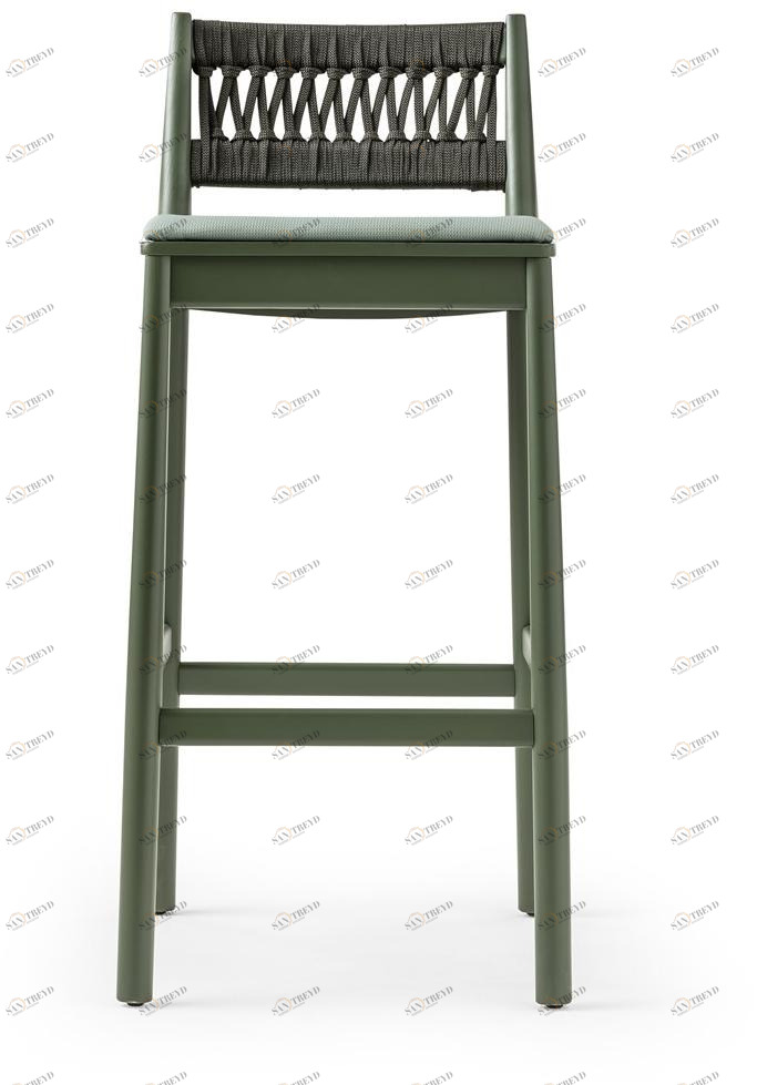 TrabA' Деревянный табурет со встроенной подушкой и подставкой для ног Julie 0029-in