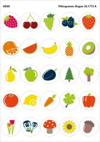 33.1772A лист с пиктограммами HEWI System 111 | Polyamid 