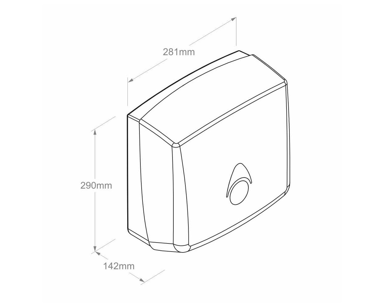ACC101 Одноместный держатель для бумажных полотенец COMO, пластик АБС, черный Merida  - Вид №1