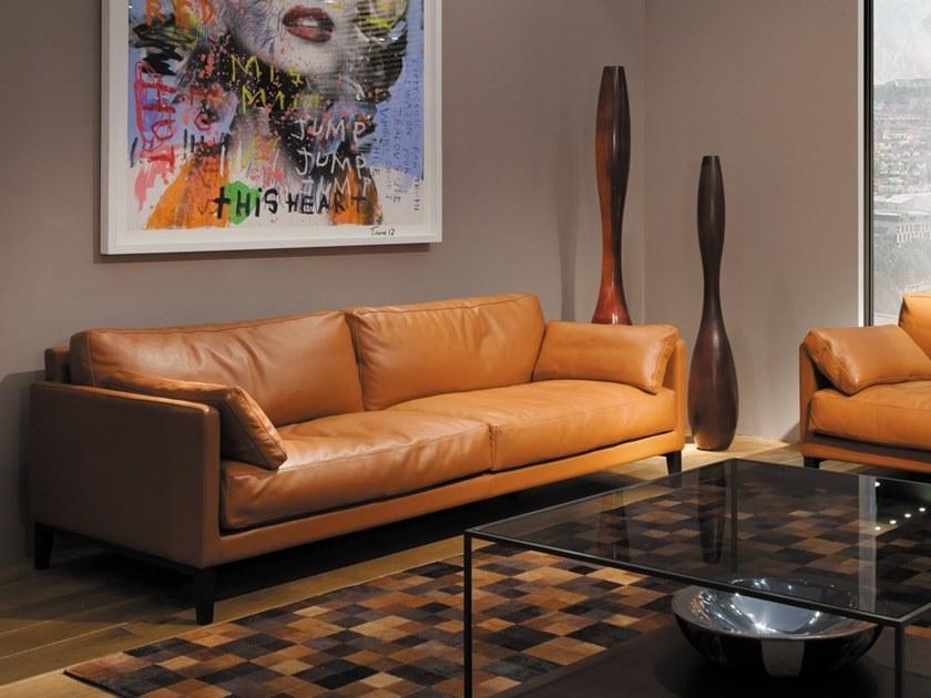 Duvivier Canapés 3-х местный кожаный диван со съемным чехлом Centquatre Centxf21, centxf22, - Вид №1