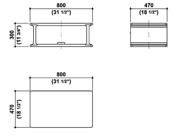 Одиночный подвесной умывальник из ясеня Zucchetti Beam ARCH-00108152 - Вид №2