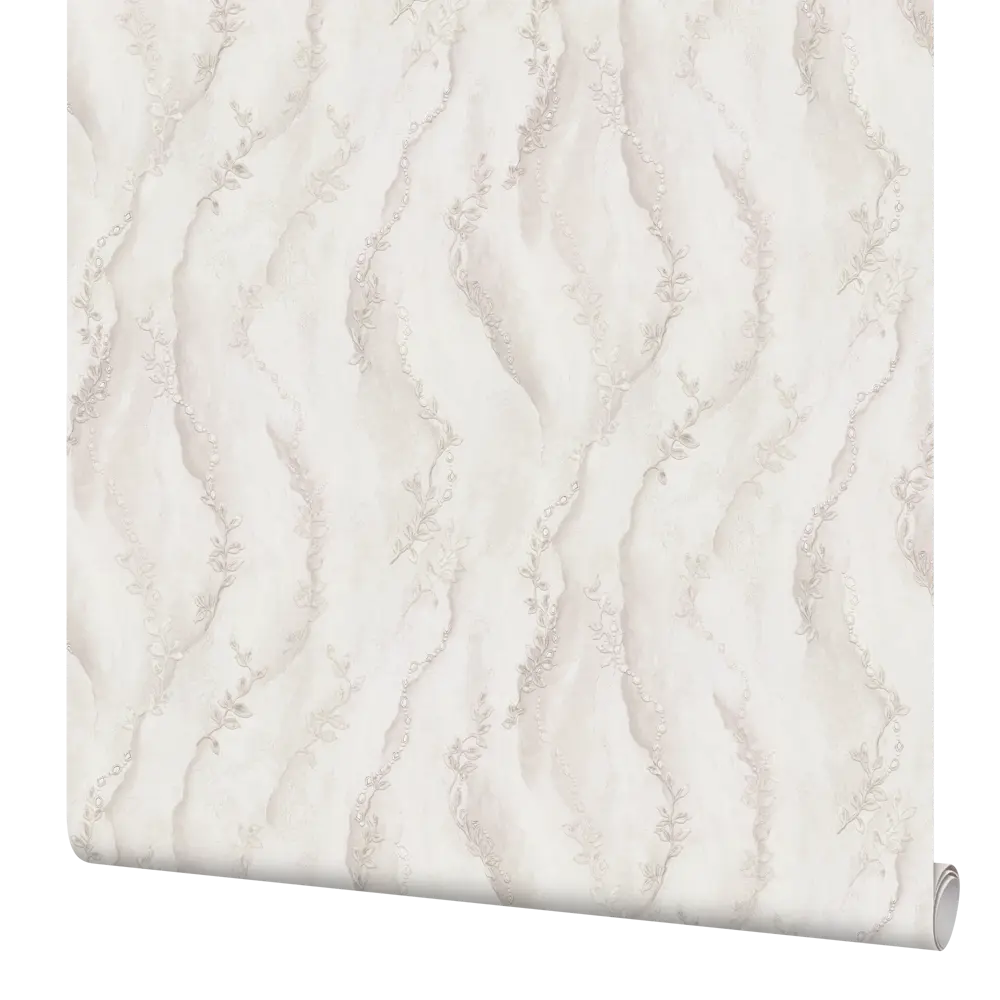 Флизелиновые обои Palitra Home Benua бежевые с растительным орнаментом 89427527 STLM-1570935