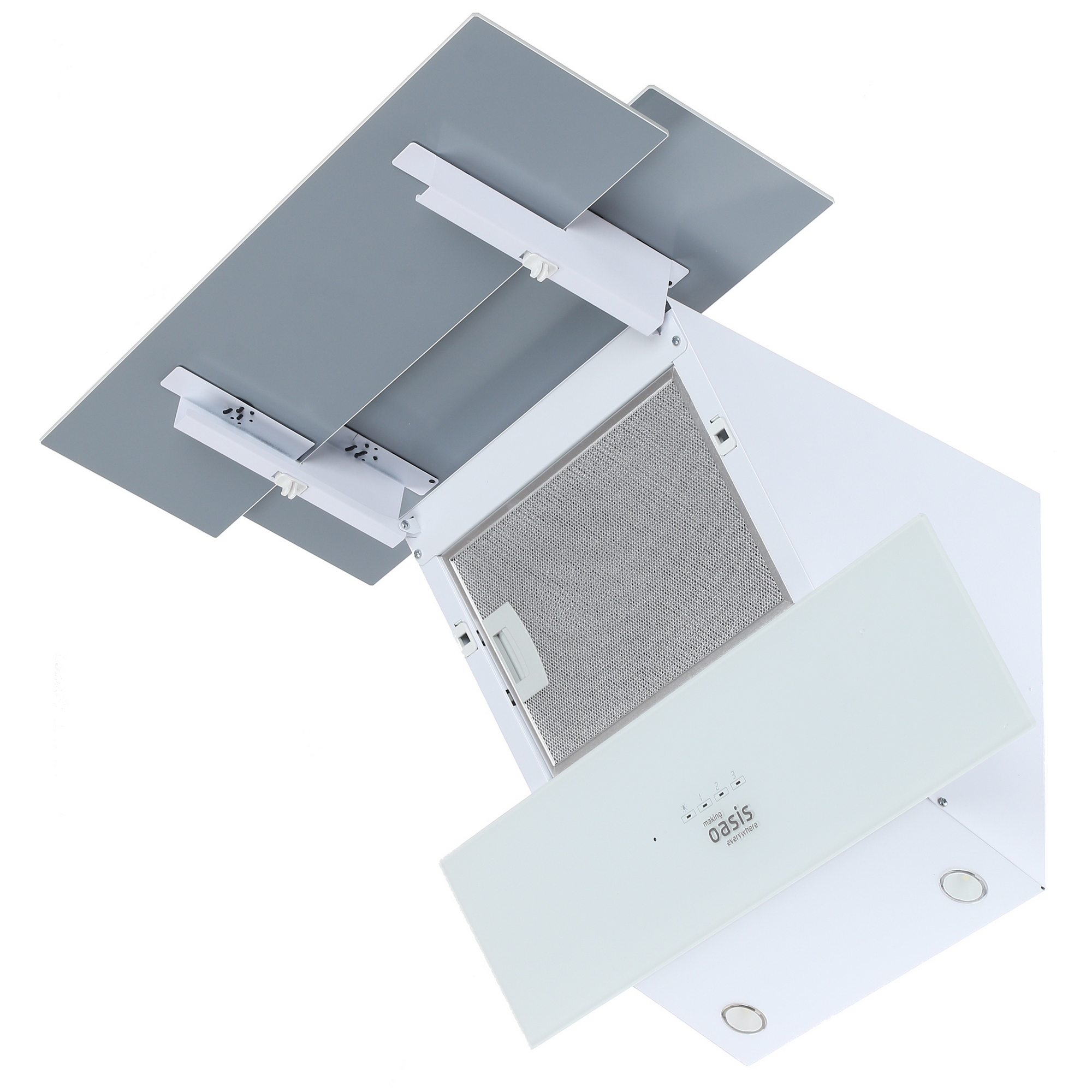 8109516 Вытяжка наклонная Oasis NB-60W белый/белый STDN-0097832 - Вид №2
