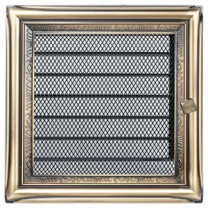 Вентиляционная решетка Kratki 17х17 с жалюзи (рустик)