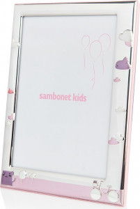 10577509 Sambonet Фоторамка 13х18см "Розовый велосипед" Сталь нержавеющая