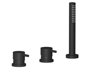 Смеситель для ванны с 3 отверстиями и ручным душем