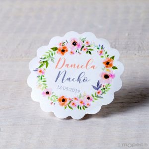 X454 PERS. 120 Наклейки с волнами «корона цветов» Dekoraniaevents Bodas