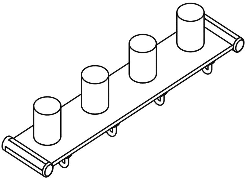 800.03.400 Подставка для зубных щеток с крючками, 4 места HEWI Kids - Вид №10
