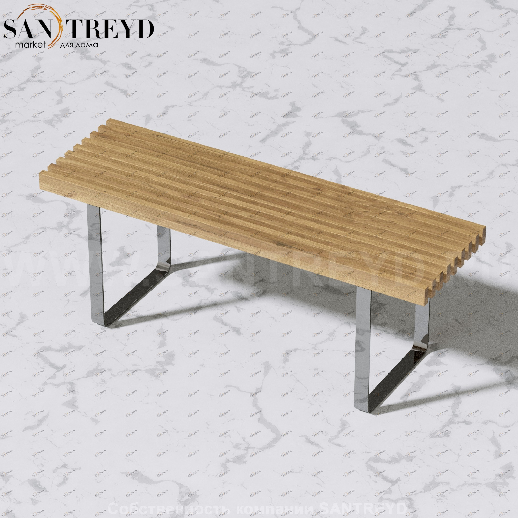 Effegibi TOPKAPI Скамейка 115 см из бирманского тика HA65100021