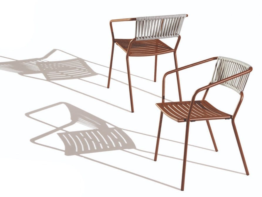 Металлический штабелируемый садовый стул с подлокотниками Vermobil ARCH-00090276 - Вид №4