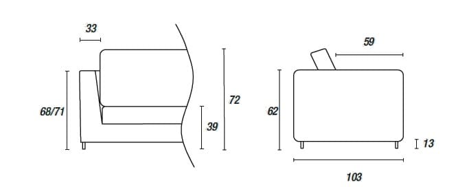 Съемный диван из ткани Ditre Italia Drop ARCH-00110848 - Вид №7