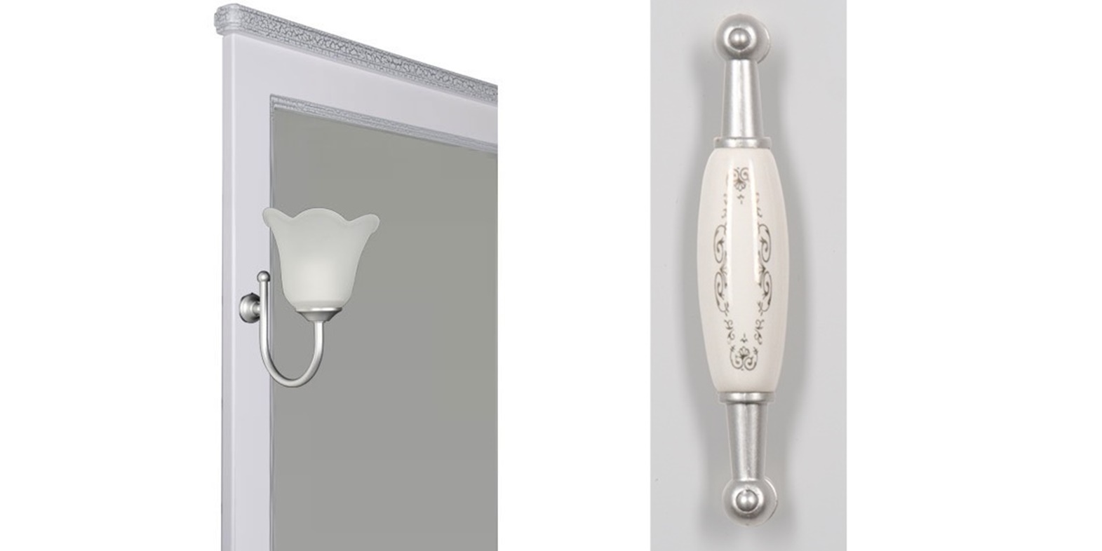 Комплект мебели Aquanet Валенса 90 белый краколет/серебро 00180240 - Вид №5