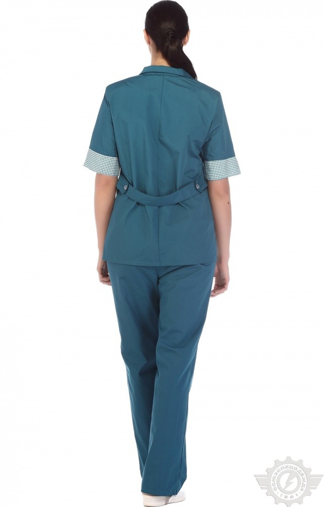 66118 Костюм "Грация" бирюза  Одежда для обслуживающего персонала  размер 56 Спецодежда  - Вид №12