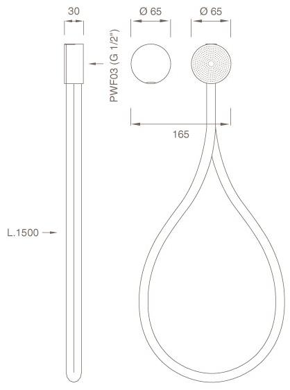 Ceadesign Смеситель для душа с ручным душем Giotto plus Gio 82 - Вид №2